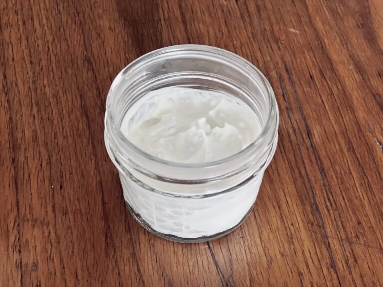 Homemade Greek yogurt in a jar